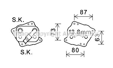 AVA QUALITY COOLING масляный радиатор, двигательное масло BW3412